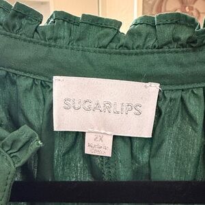 Sugarlips Emerald Ruffle Dress 2X